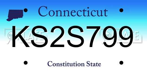 KS2S799 Connecticut License Plate