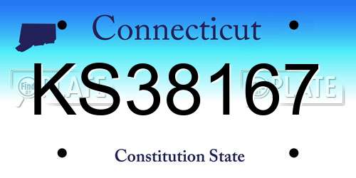 KS38167 Connecticut License Plate
