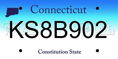 KS8B902 Connecticut License Plate