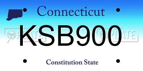 KSB900 Connecticut License Plate
