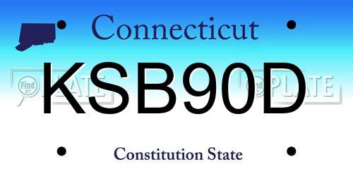 KSB90D Connecticut License Plate