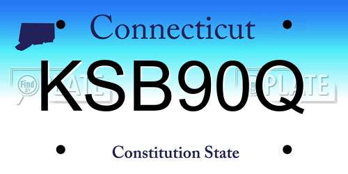 KSB90Q Connecticut License Plate