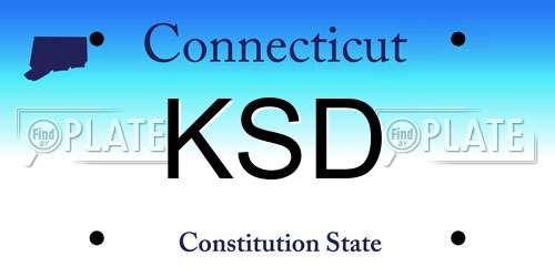 KSD Connecticut License Plate
