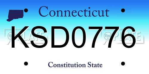KSD0776 Connecticut License Plate