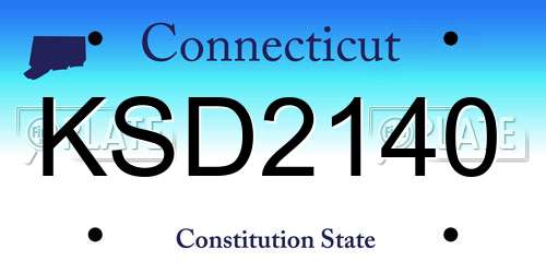 KSD2140 Connecticut License Plate