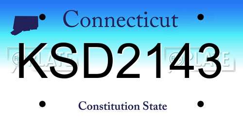 KSD2143 Connecticut License Plate