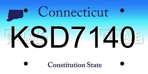 KSD7140 Connecticut License Plate