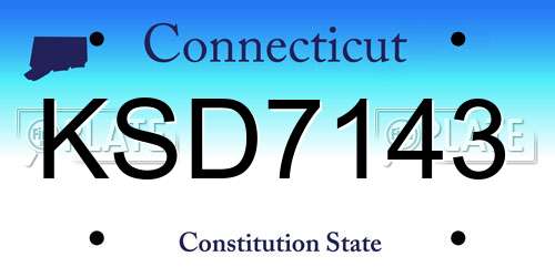 KSD7143 Connecticut License Plate