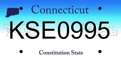 KSE0995 Connecticut License Plate