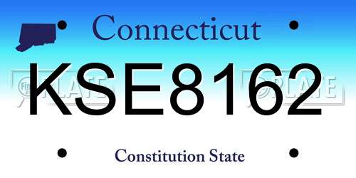 KSE8162 Connecticut License Plate