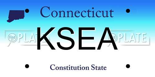 KSEA Connecticut License Plate