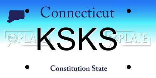KSKS Connecticut License Plate