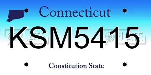 KSM5415 Connecticut License Plate