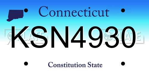 KSN4930 Connecticut License Plate