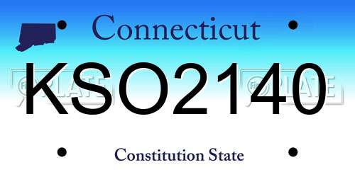KSO2140 Connecticut License Plate