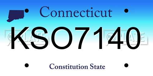 KSO7140 Connecticut License Plate