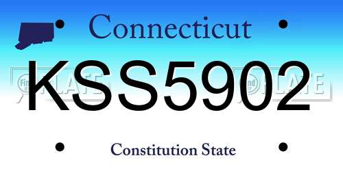 KSS5902 Connecticut License Plate