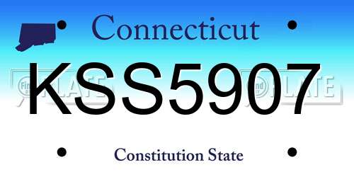 KSS5907 Connecticut License Plate