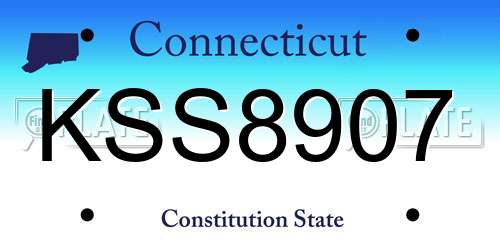 KSS8907 Connecticut License Plate
