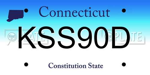 KSS90D Connecticut License Plate