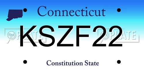 KSZF22 Connecticut License Plate