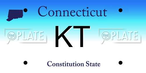 KT Connecticut License Plate
