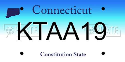 KTAA19 Connecticut License Plate