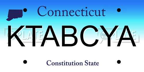 KTABCYA Connecticut License Plate