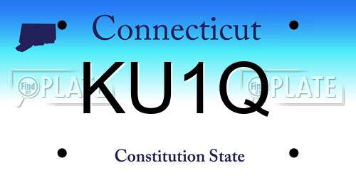 KU1Q Connecticut License Plate
