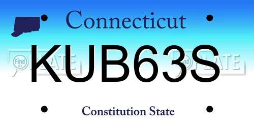 KUB63S Connecticut License Plate