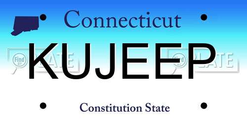 KUJEEP Connecticut License Plate