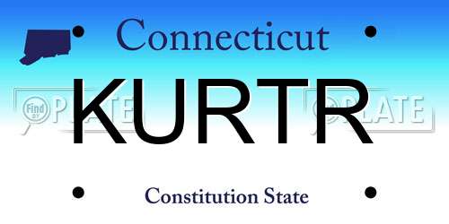 KURTR Connecticut License Plate
