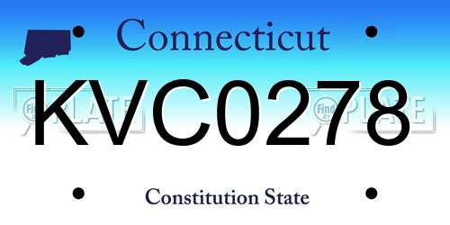 KVC0278 Connecticut License Plate