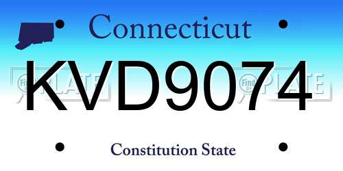 KVD9074 Connecticut License Plate