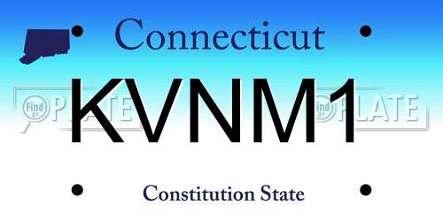 KVNM1 Connecticut License Plate