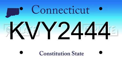 KVY2444 Connecticut License Plate