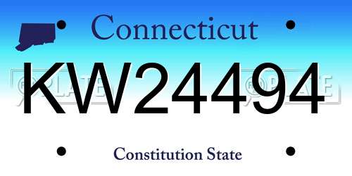 KW24494 Connecticut License Plate