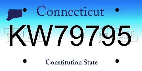 KW79795 Connecticut License Plate