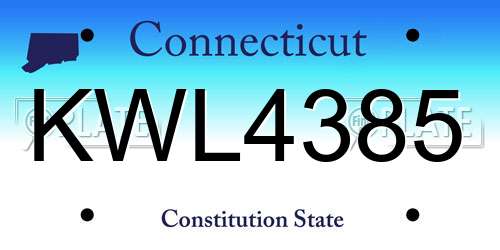 KWL4385 Connecticut License Plate