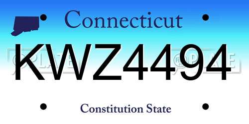 KWZ4494 Connecticut License Plate