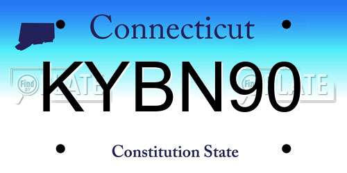 KYBN90 Connecticut License Plate