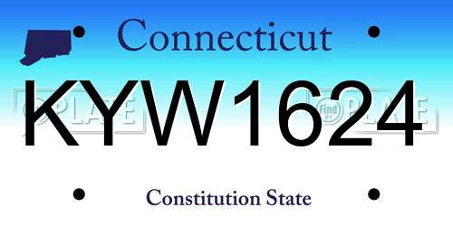 KYW1624 Connecticut License Plate