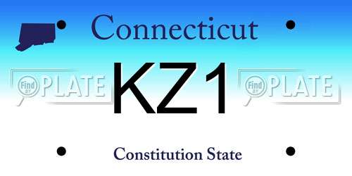KZ1 Connecticut License Plate