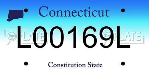 L00169L Connecticut License Plate
