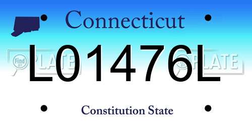 L01476L Connecticut License Plate