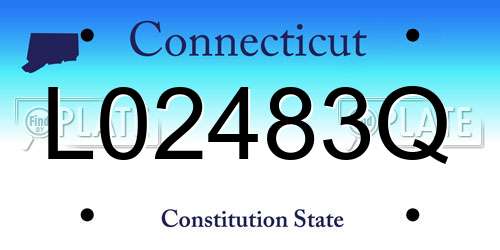 L02483Q Connecticut License Plate
