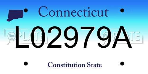 L02979A Connecticut License Plate