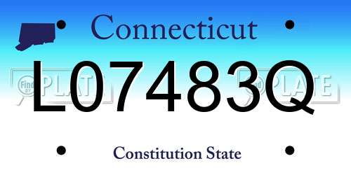 L07483Q Connecticut License Plate