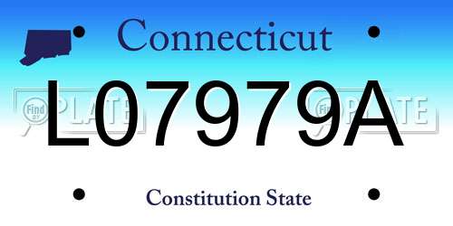 L07979A Connecticut License Plate
