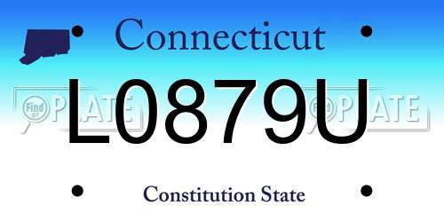 L0879U Connecticut License Plate